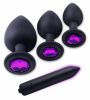 Anal Plug Set 3 Pcs Jewel Butt Plug Anal Sex Toys Silicone But Plug for Men Women Anal Plugs Trainer Gay Sex Toys Sex Massager Butt Plug Tail Anal Toy