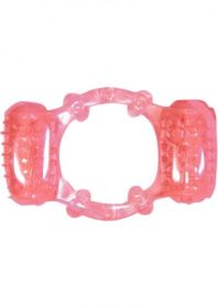 Humm Dinger Double Dinger Dual Vibrating Cock Ring Magenta (SKU: HO2167)