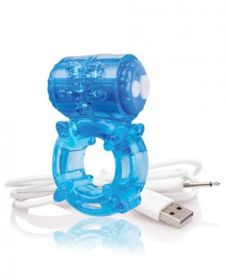 Screaming O Charged Big O Vibrating Cock Ring Blue (SKU: TCN-BM-ABO-BU)